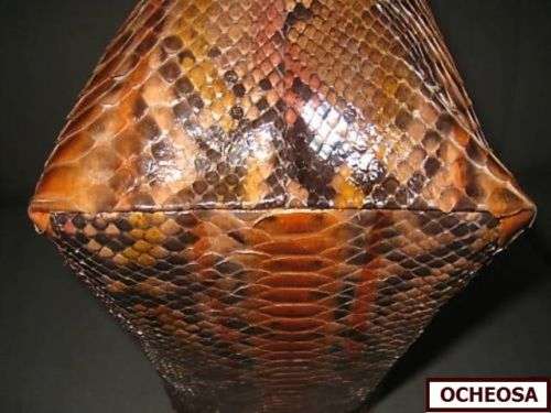 NWOT Authentic FENDI Orange PYTHON Tote Bag ! EXOTIC Luxury!